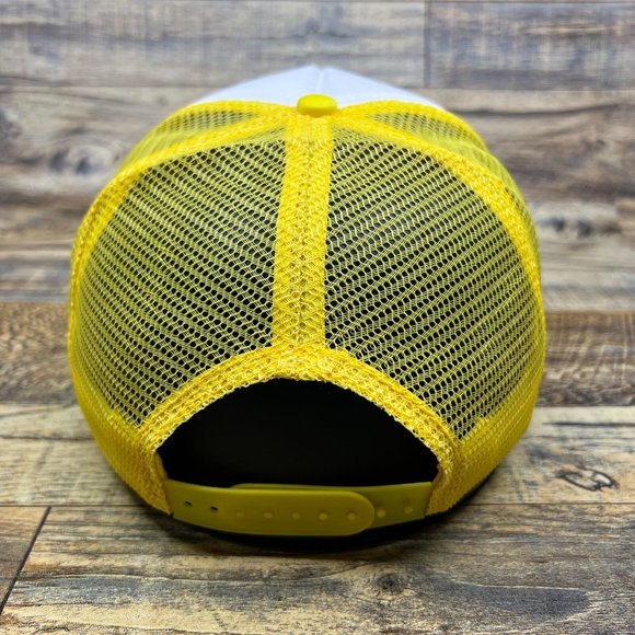 Pittsburg Pirates Mens Trucker Hat Yellow Snapback Retro Logo Baseball Cap - Picture 5 of 8